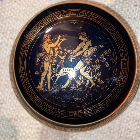 Fakiolas 24 K Gold hand made in greece black jewelry box Storage & Organization